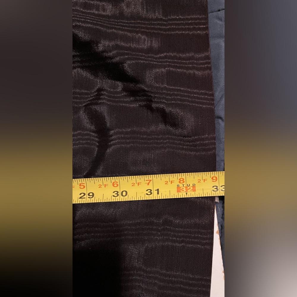 Women's Black Moire Fabric Maxi Skirt - Picture 9 of 9